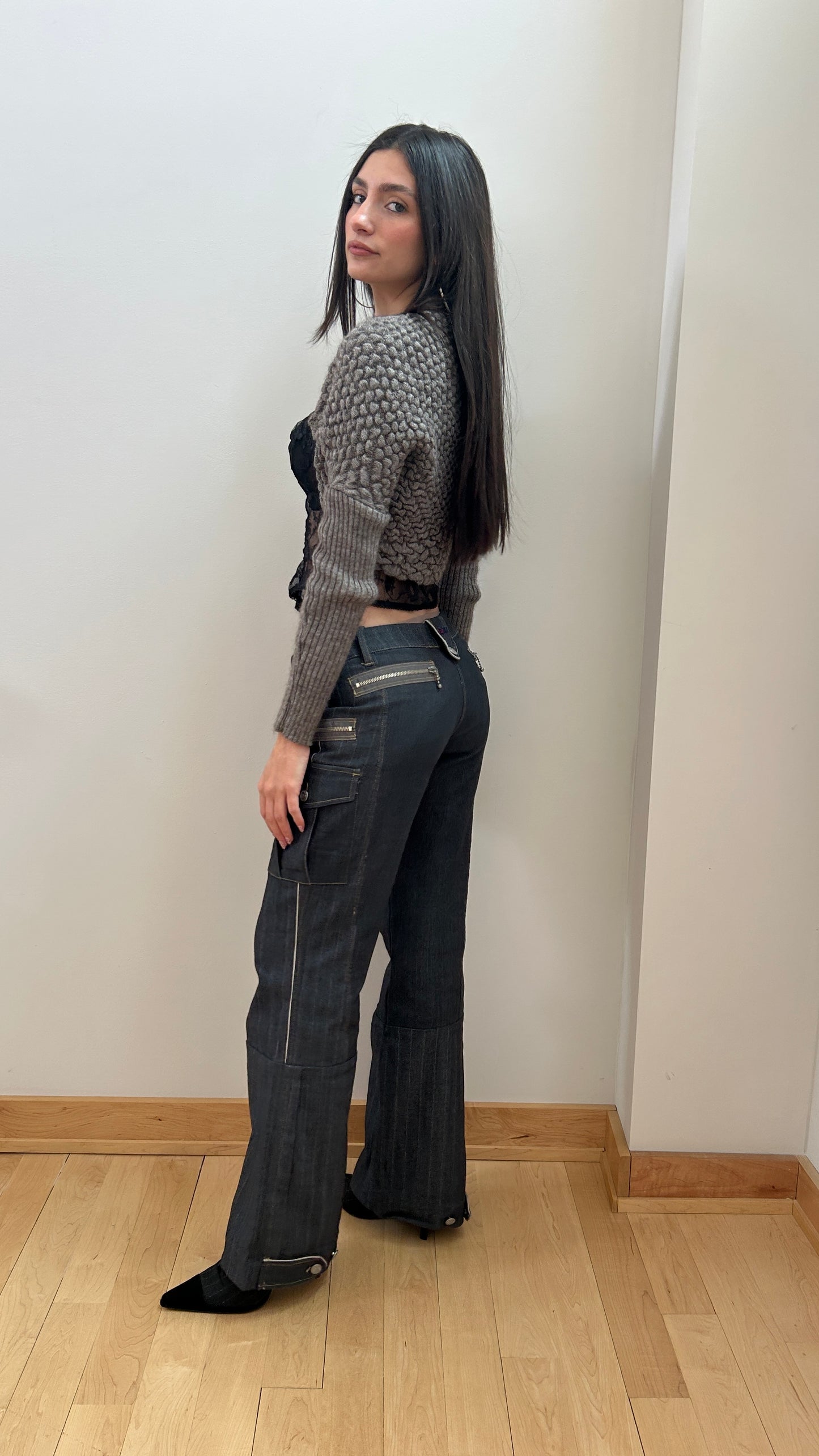Textured Wool Sweater Shrug