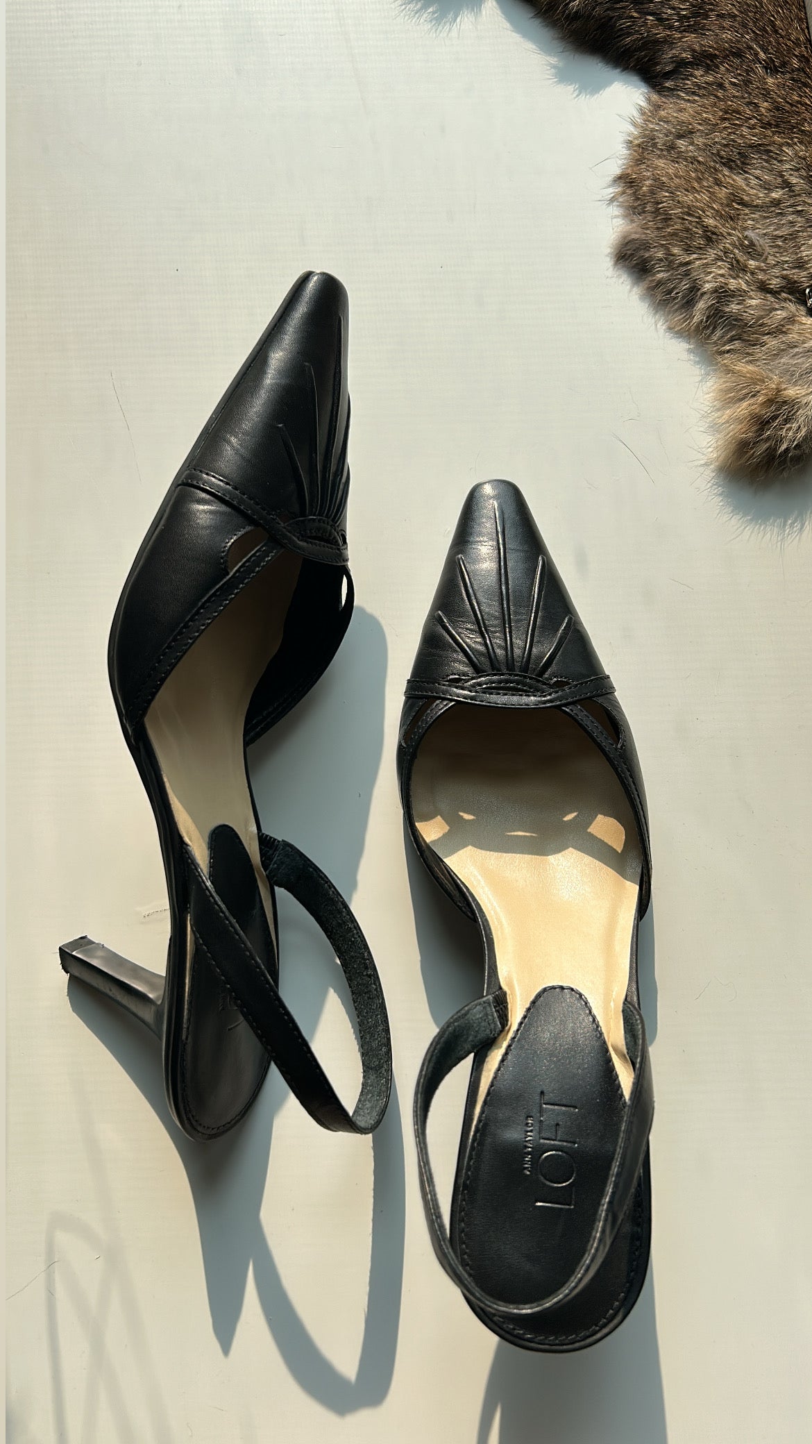 Leather Kitten Heels