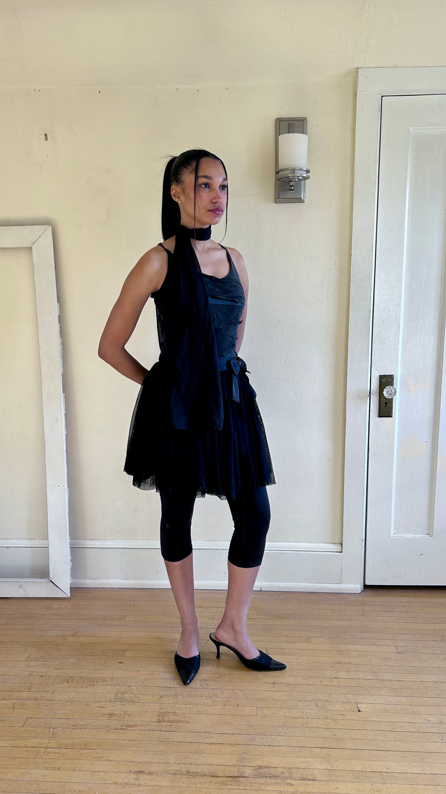 Black Mesh Tutu Ballet Core Skirt
