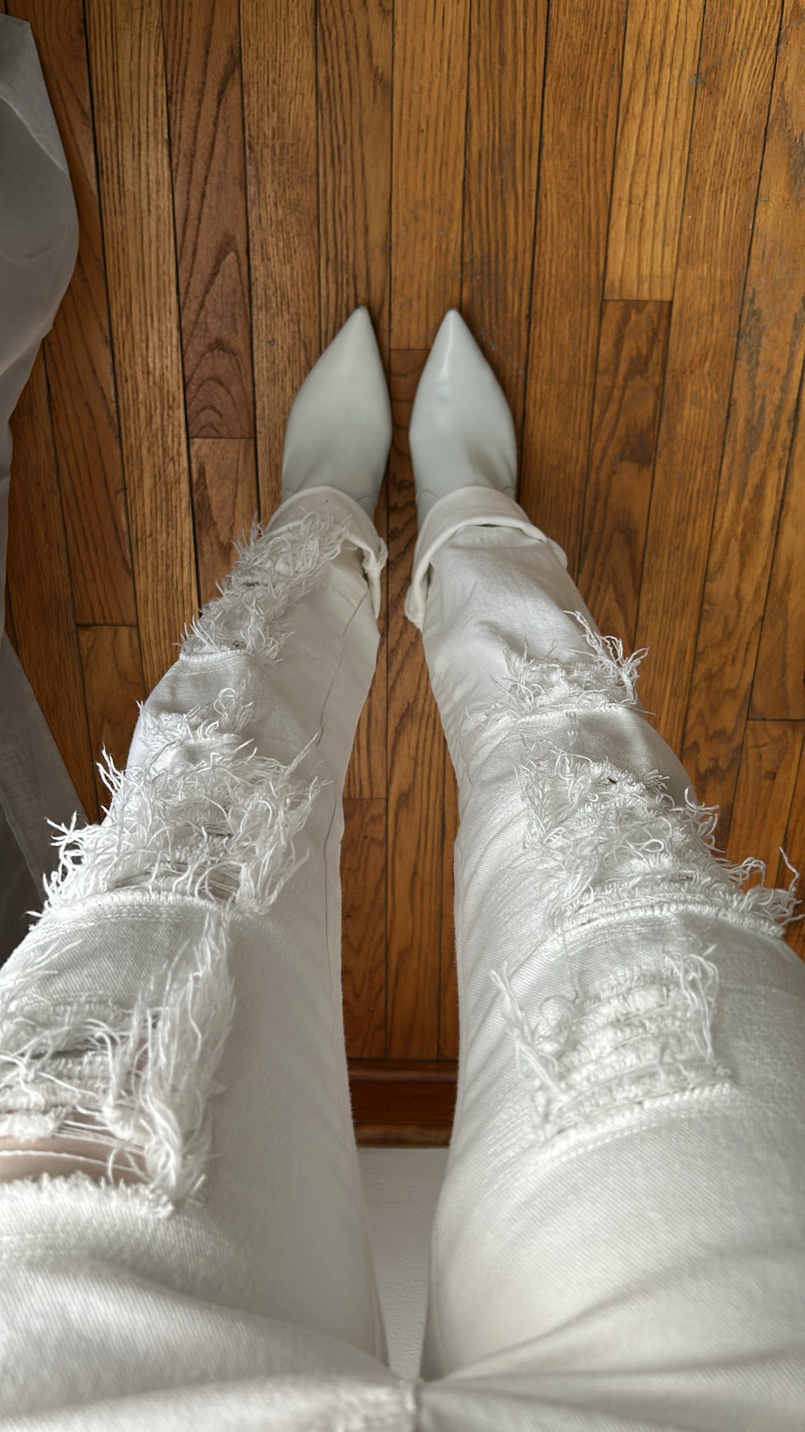 White Distressed Jeans