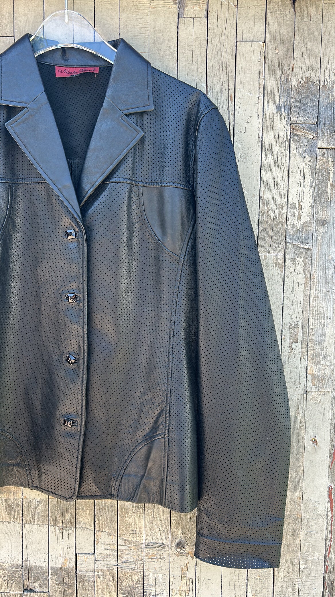 Perforated Leather Jacket