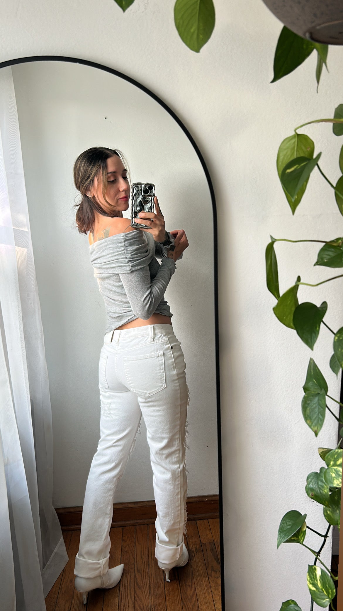 White Distressed Jeans