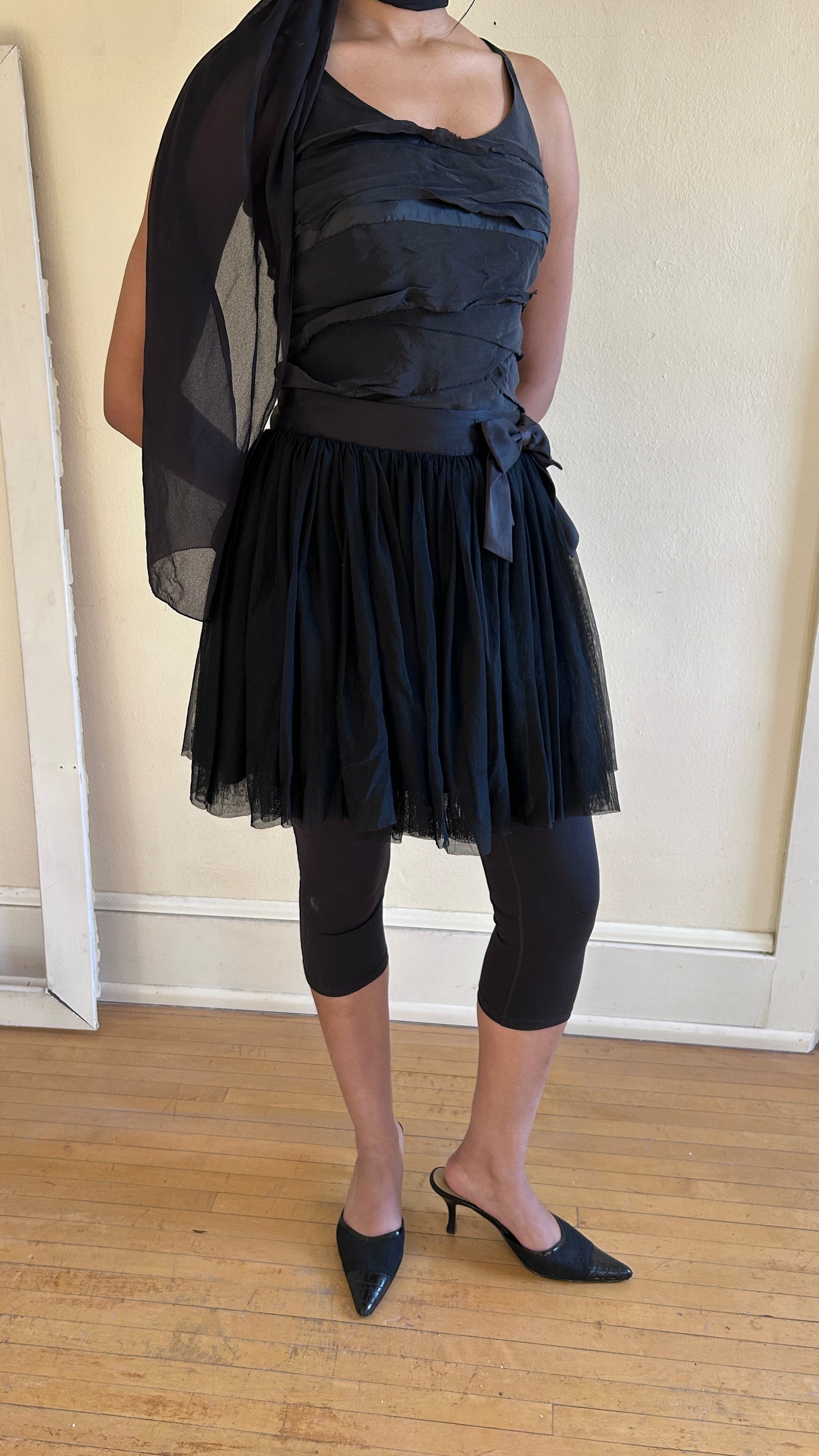 Black Mesh Tutu Ballet Core Skirt