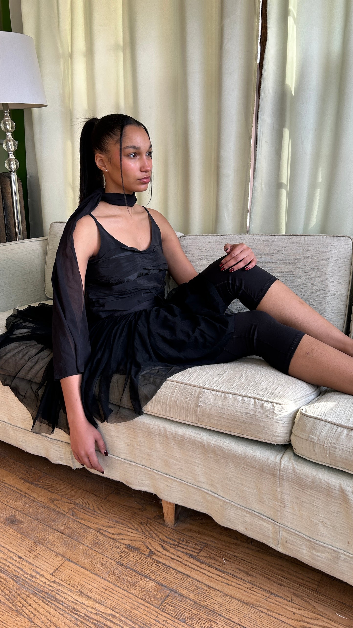 Black Mesh Tutu Ballet Core Skirt