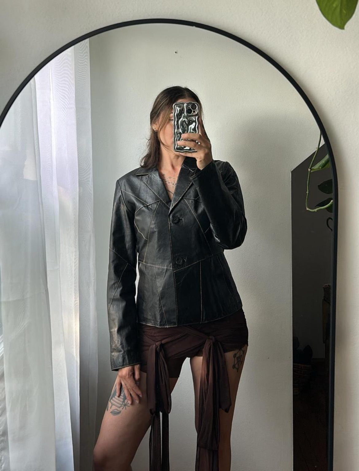 Patchwork Leather Jacket