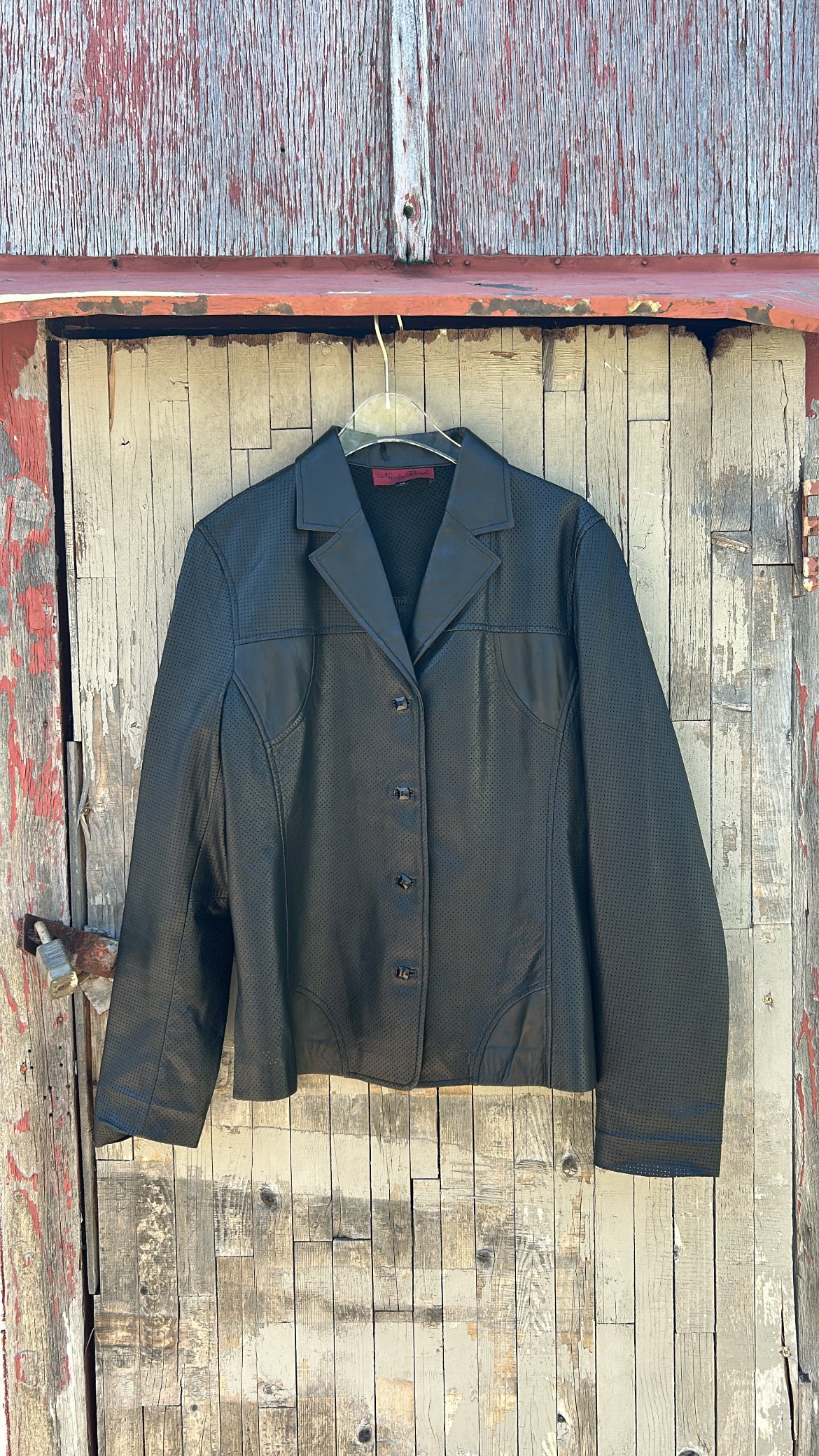 Perforated Leather Jacket