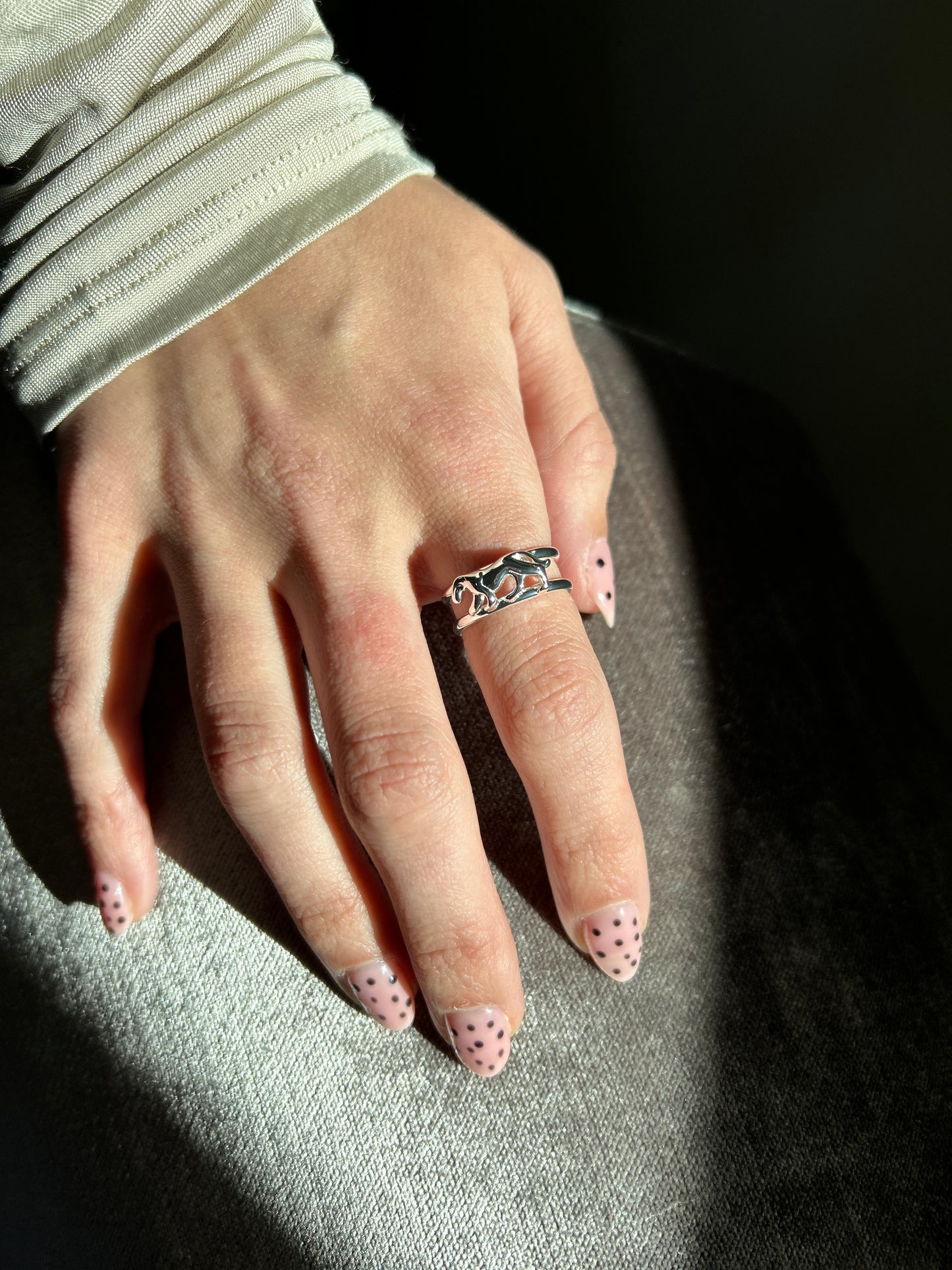 Sterling Silver Jaguar Ring