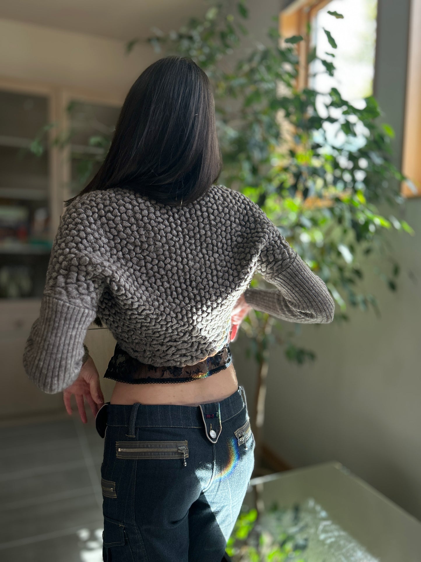 Textured Wool Sweater Shrug