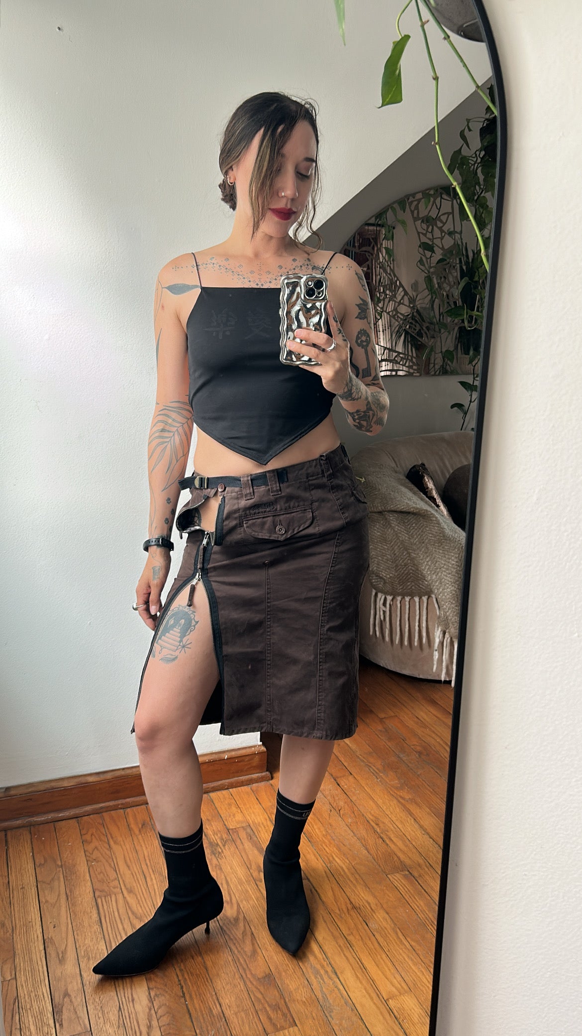 Guess Zipper Utility Skirt