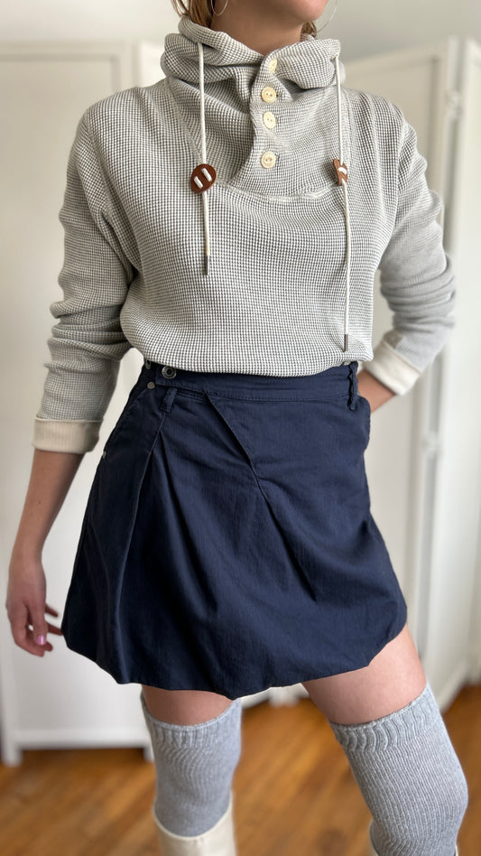 Navy Bubble Skirt