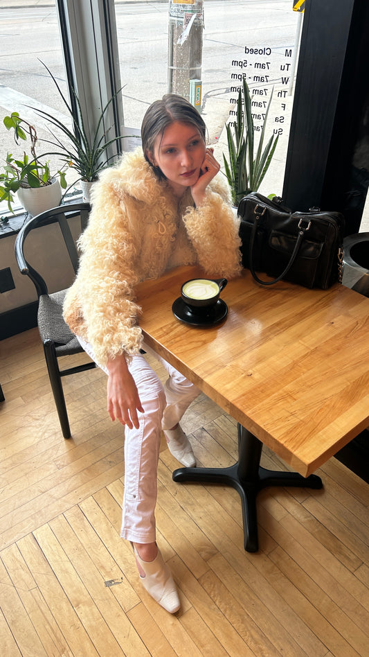 Curly Lamb Fur Jacket