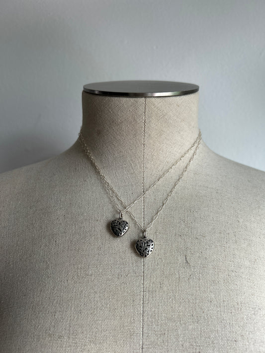 Filigree Tiny Heart Necklace