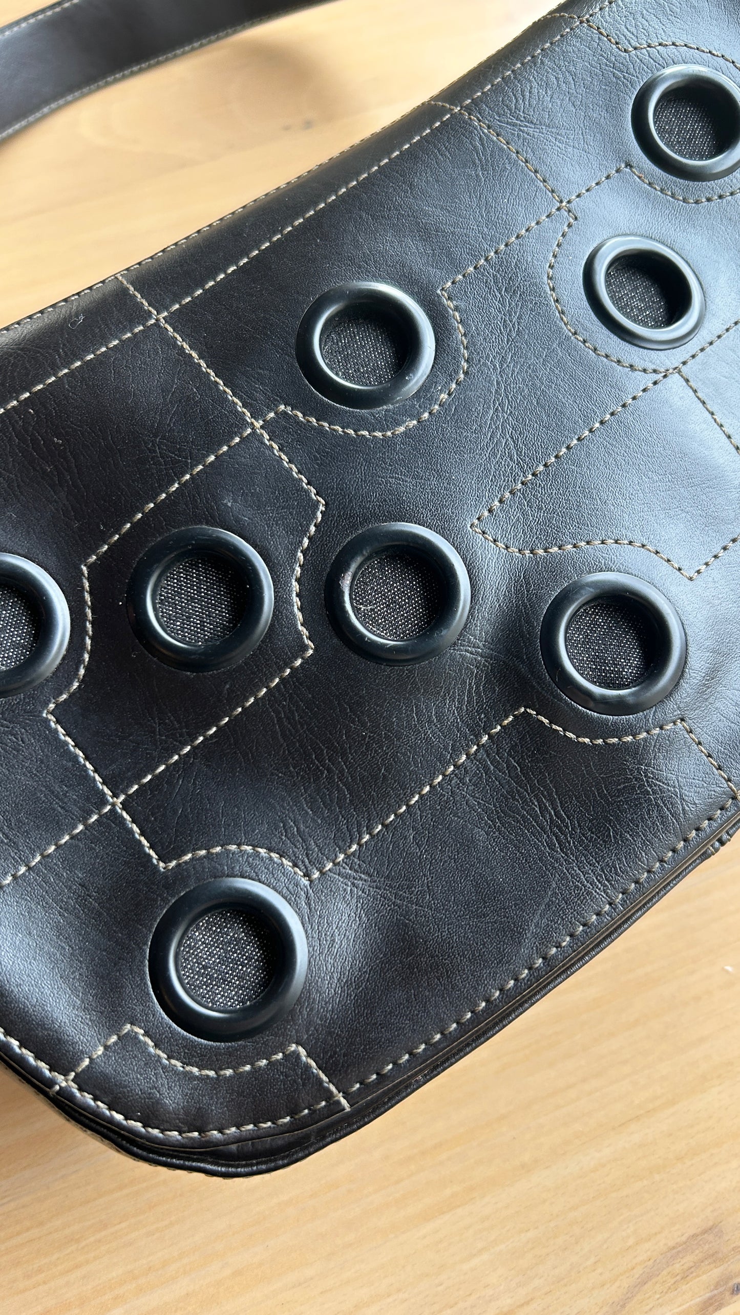 Grommet Leather Bag