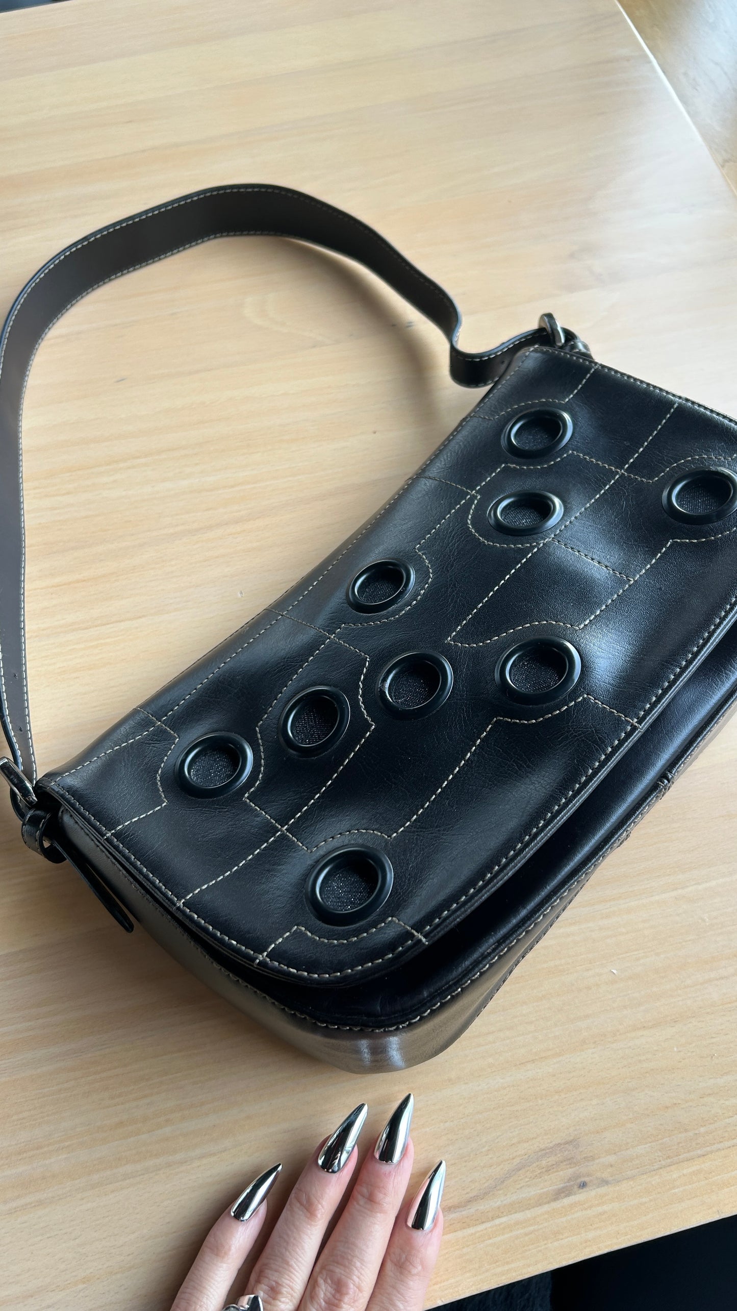 Grommet Leather Bag