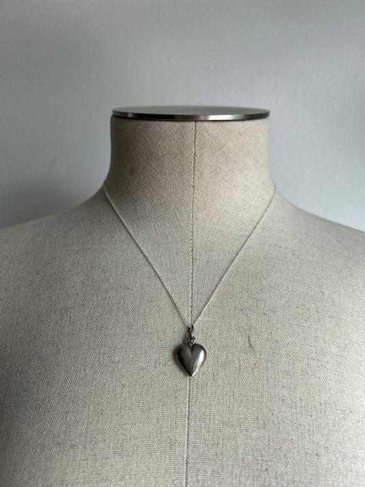 Small Puff Heart Necklace
