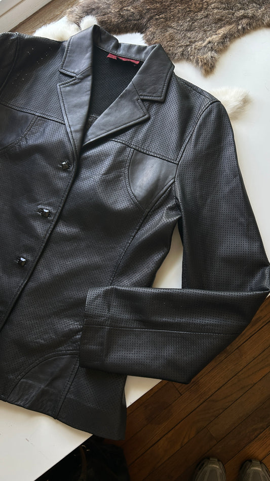 Perforated Leather Jacket