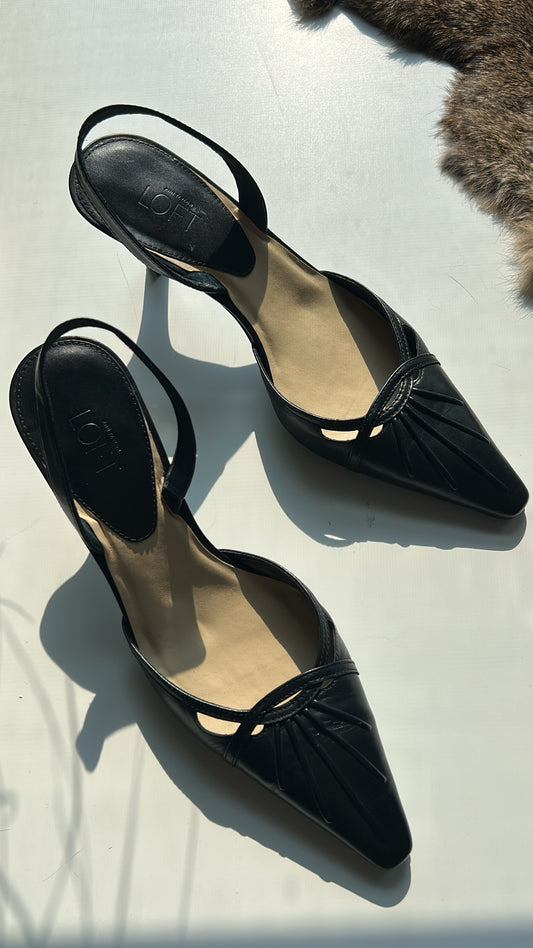 Leather Kitten Heels