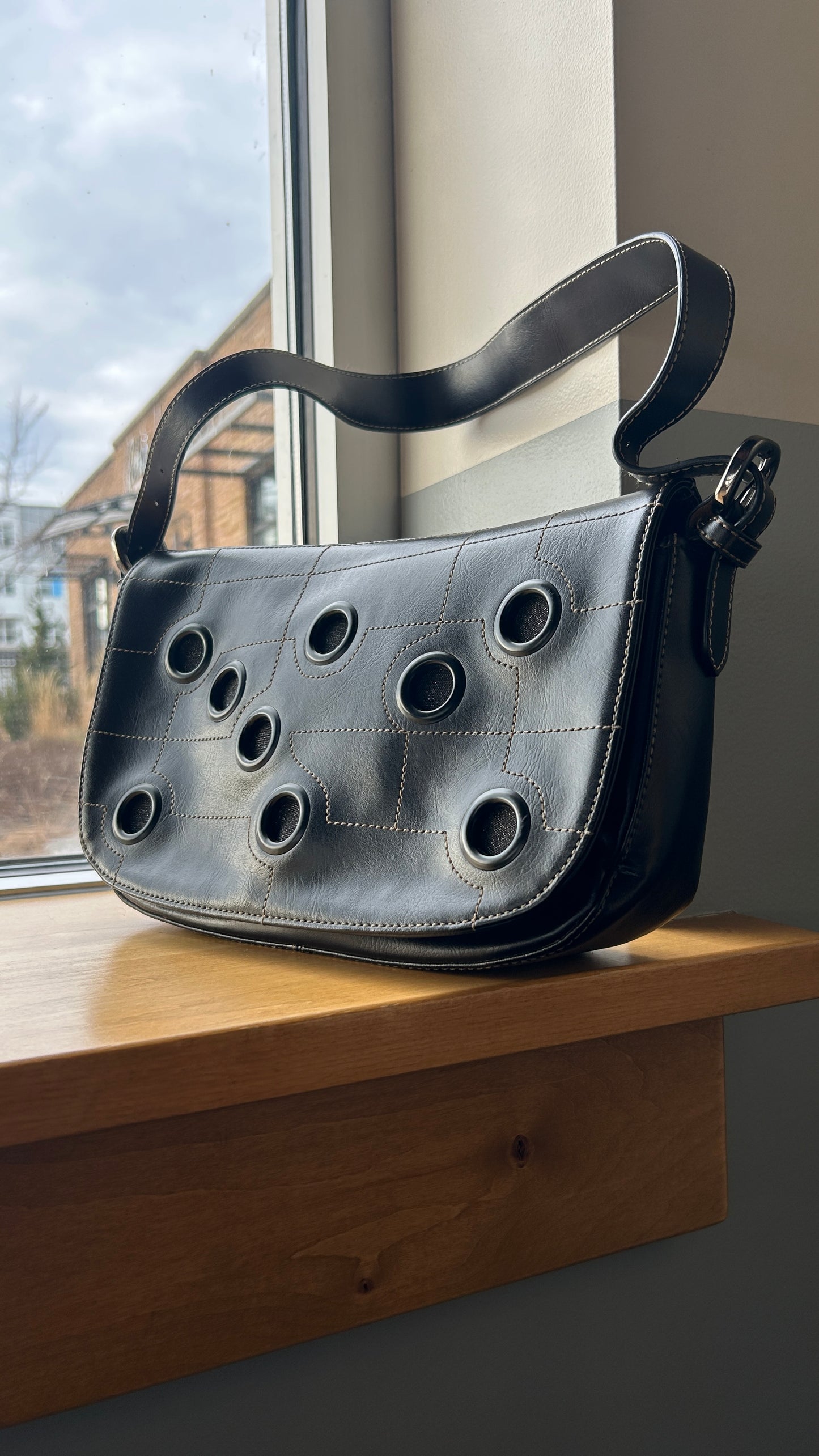 Grommet Leather Bag