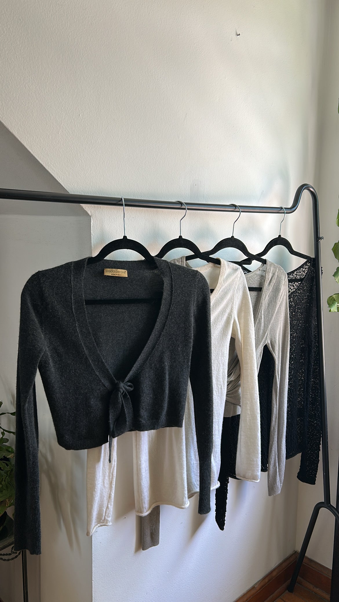 Cashmere Tie Crop Top