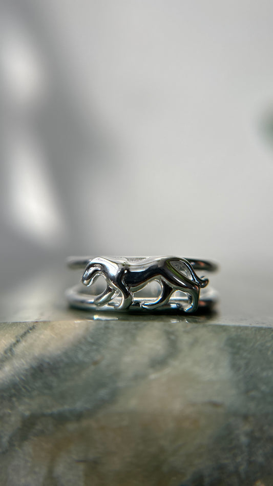 Sterling Silver Jaguar Ring
